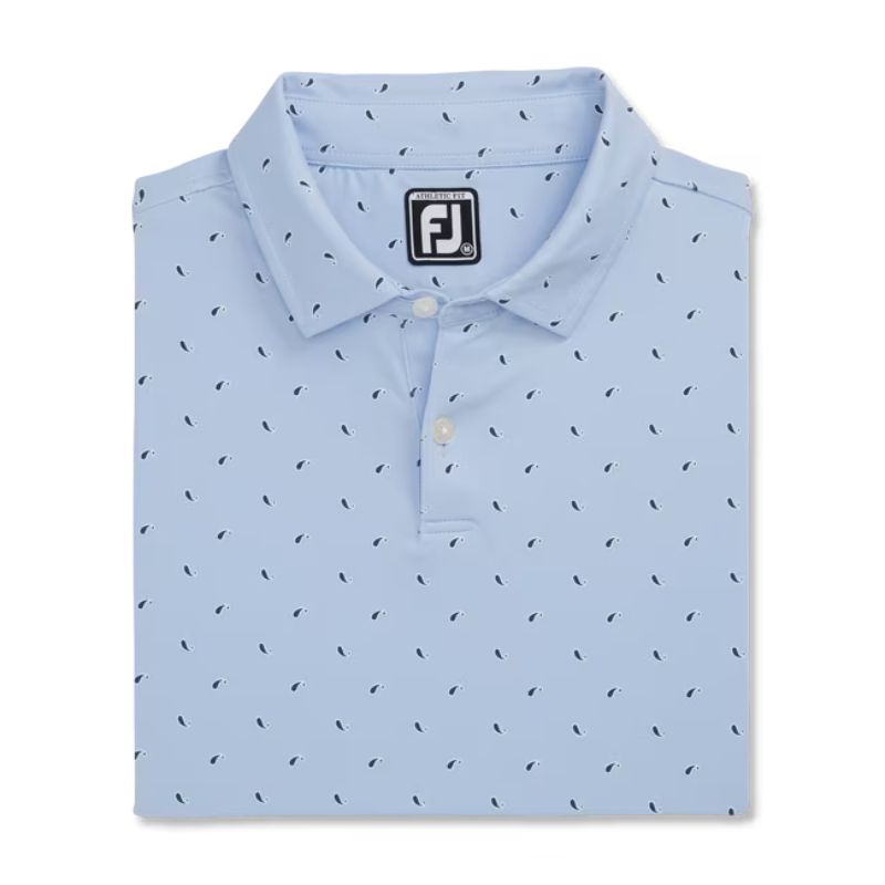 FootJoy Paisley Print Lisle Self Collar Polo Men&#39;s Shirt Footjoy   