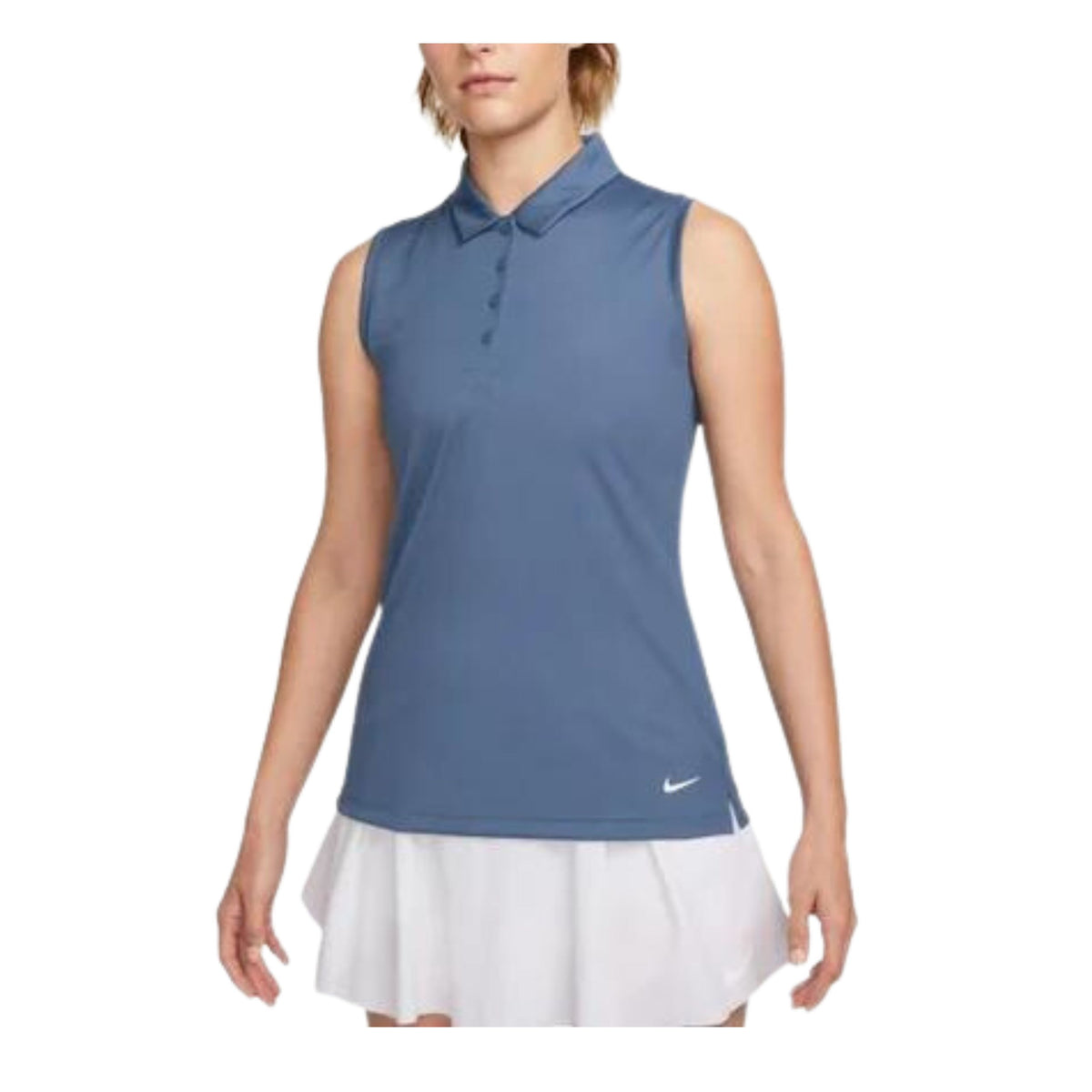 Nike Women&#39;s Dri-FIT Victory Sleeveless Golf Polo Women&#39;s Shirt Nike Diffused Blue SMALL 