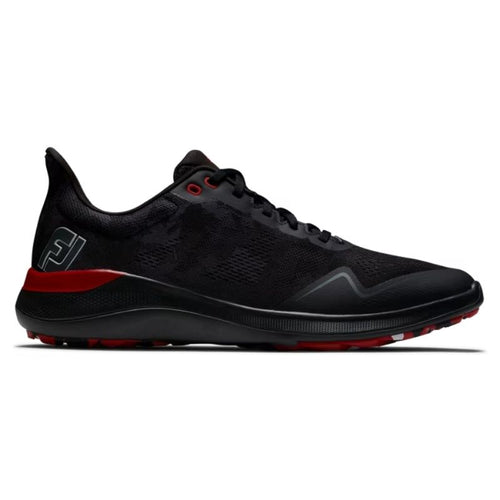 FootJoy Flex Spikeless Golf Shoe - Canada Men's Shoes Footjoy Black/Black/Red Medium 7