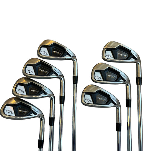 Callaway Rogue ST Max OS Iron Set - 5-PW, AW - Used Iron set Callaway Right Regular Steel - Dynamic Gold R300 105