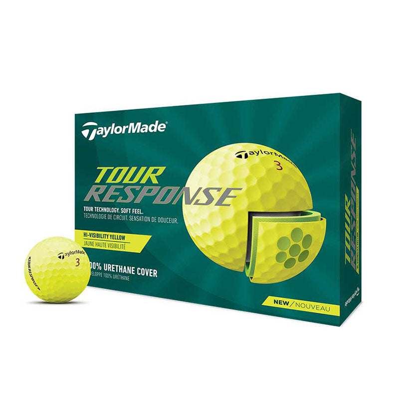 TaylorMade Tour Response Golf Ball Golf Balls Taylormade Yellow  