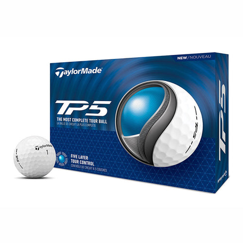 TaylorMade TP5 Golf Balls Golf Balls Taylormade White  