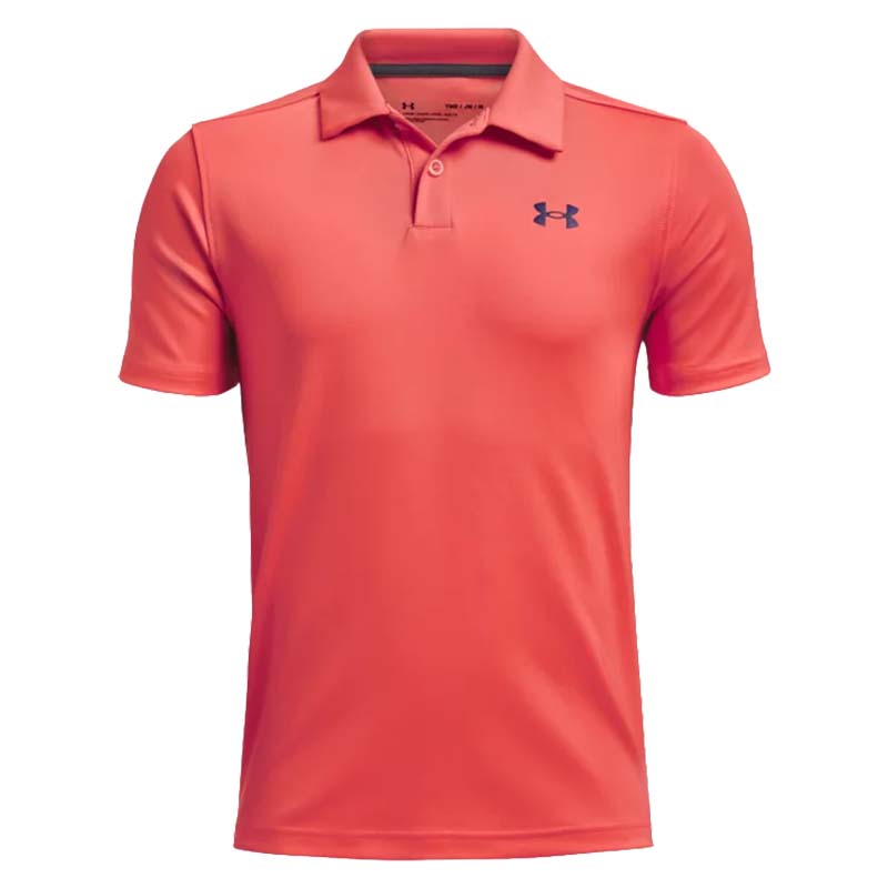 Under Armour Boy&#39;s Performance Polo Kid&#39;s Shirt Under Armour Rush Red XS 