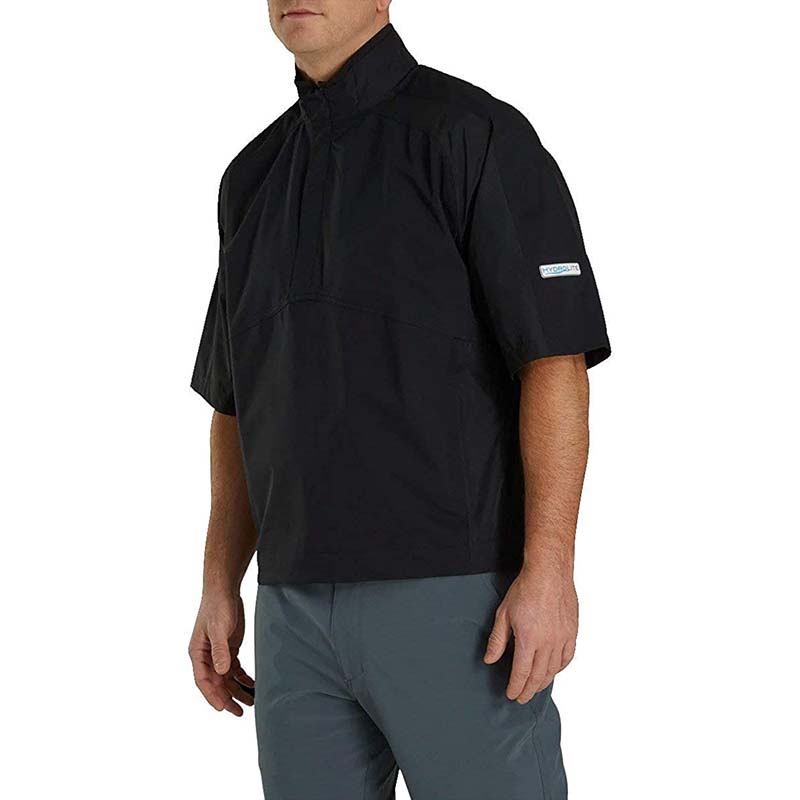 FootJoy Hydrolite Short Sleeve Rain Shirt Men&#39;s Jacket Footjoy Black MEDIUM 