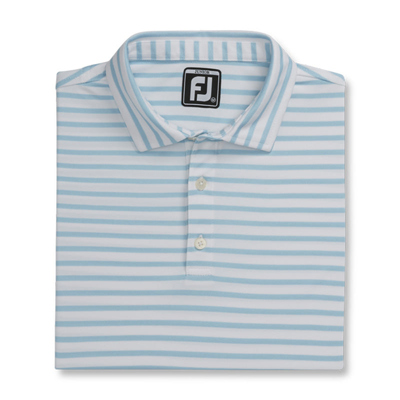 FootJoy Junior Striped Pique Self Collar Polo - Previous Season Style Kid&#39;s Shirt Footjoy   