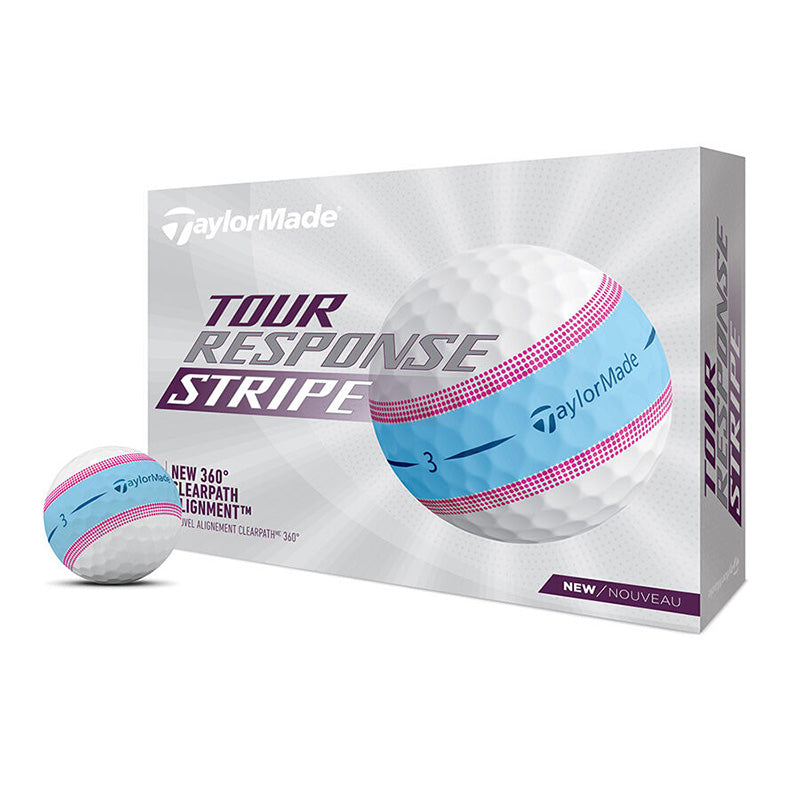 TaylorMade Tour Response Stripe Golf Ball Golf Balls Taylormade Blue/Pink  