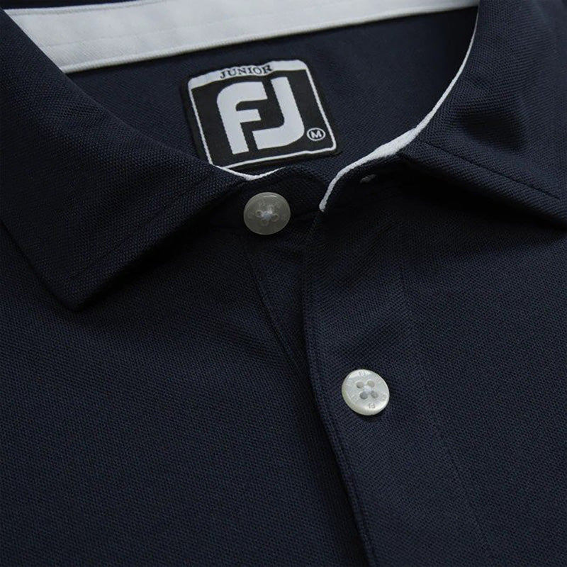 FootJoy Junior Solid Pique Self Collar Polo Kid&#39;s Shirt Footjoy   