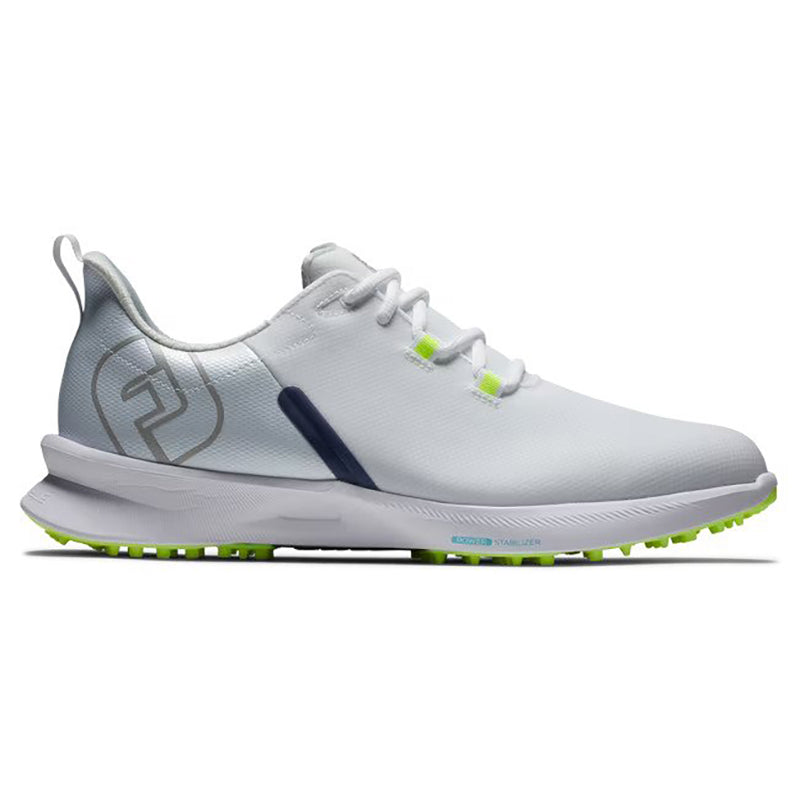 FootJoy Fuel Sport Spikeless Golf Shoe Men&#39;s Shoes Footjoy White/Navy/Green Medium 8.5