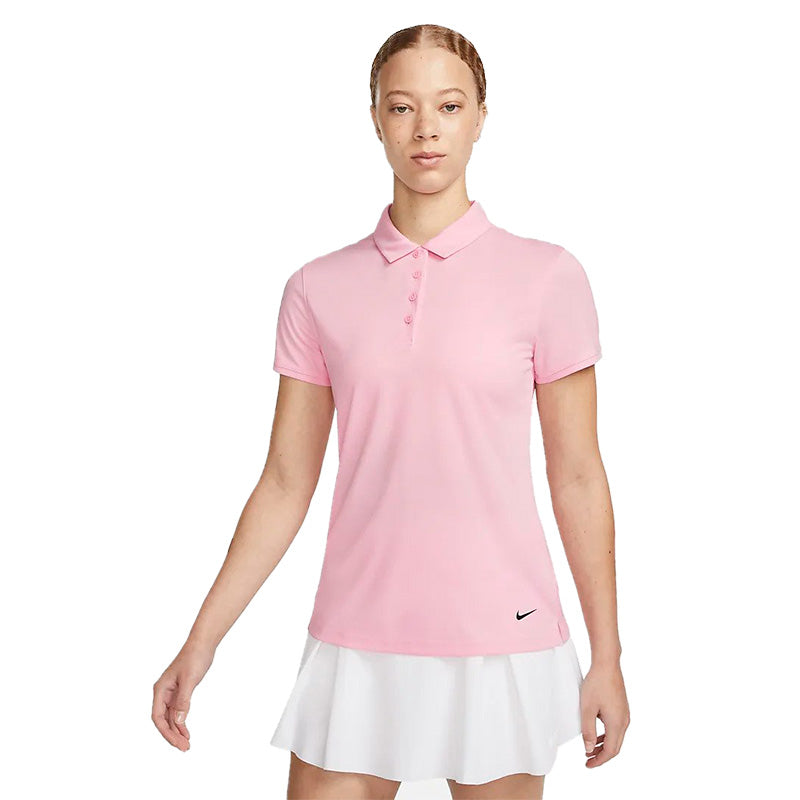 Nike Women&#39;s Dri-FIT Victory Polo Women&#39;s Shirt Nike Pink SMALL 