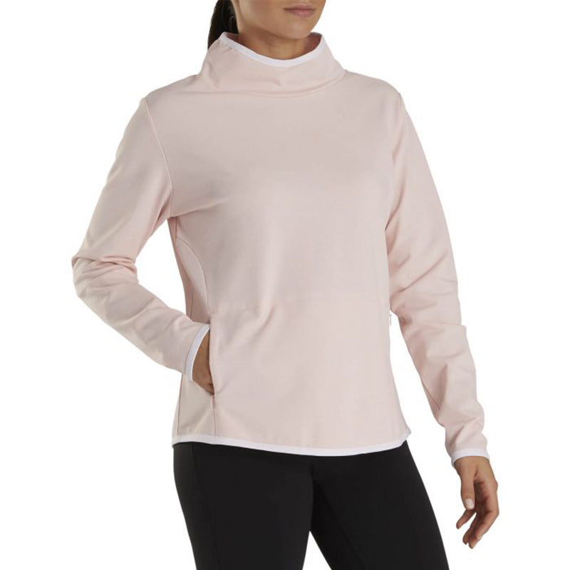 FootJoy Women&#39;s Pullover Brushed Back Pique Cowl - Previous Season Style Women&#39;s Sweater Footjoy Blush Pink XS 