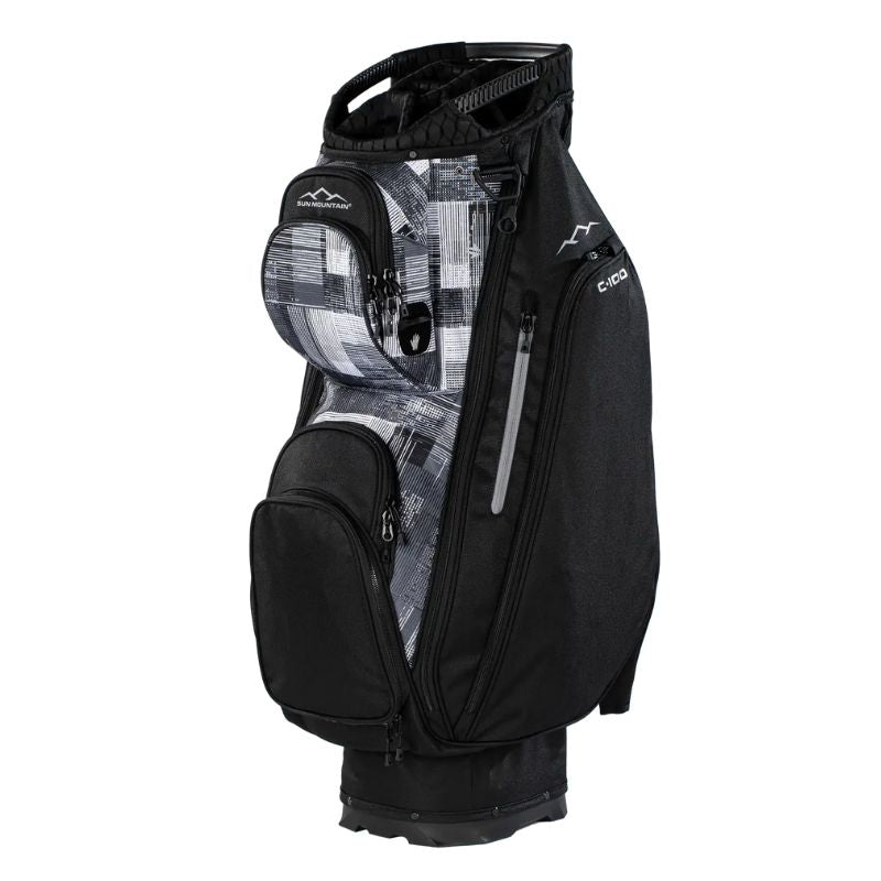 Sun Mountain 2026 C-100 Cart Bag Black Crosshatch