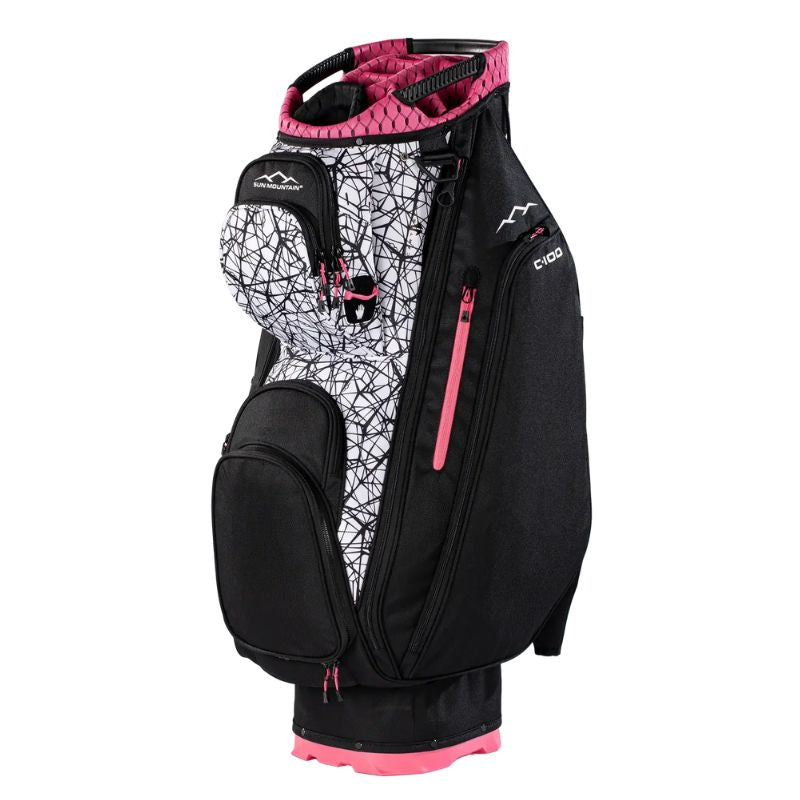Sun Mountain 2026 C-100 Cart Bag Black Abstract Pink