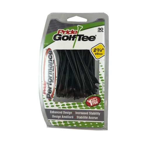 Pride Performance Plastic Golf Tees - 2 3/4" - Black (30pk) Black