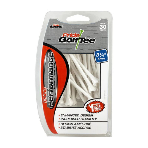 Pride Performance Plastic Golf Tees - 3 1/4" - White (30pk) White