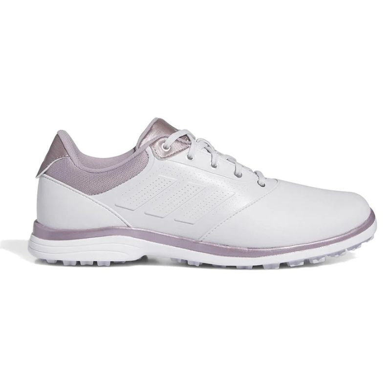 Adidas Women&#39;s Alphaflex 24 Spikeless Golf Shoes Dash Grey Preloved Fig Silver Metallic Medium