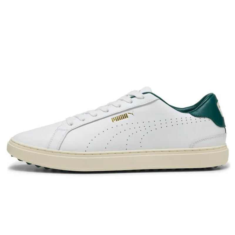 Puma Classic G Spikeless Golf Shoes White Varsity Green Medium