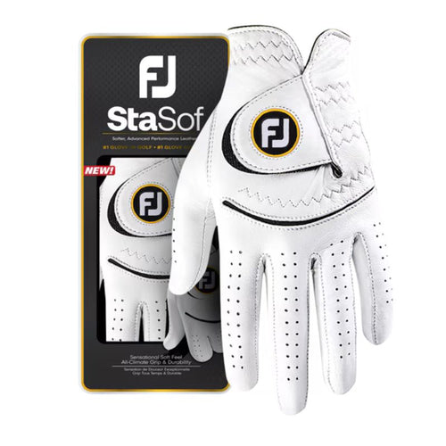 FootJoy StaSof Golf Glove - Buy 3 Gloves Get 1 Free Pearl Black