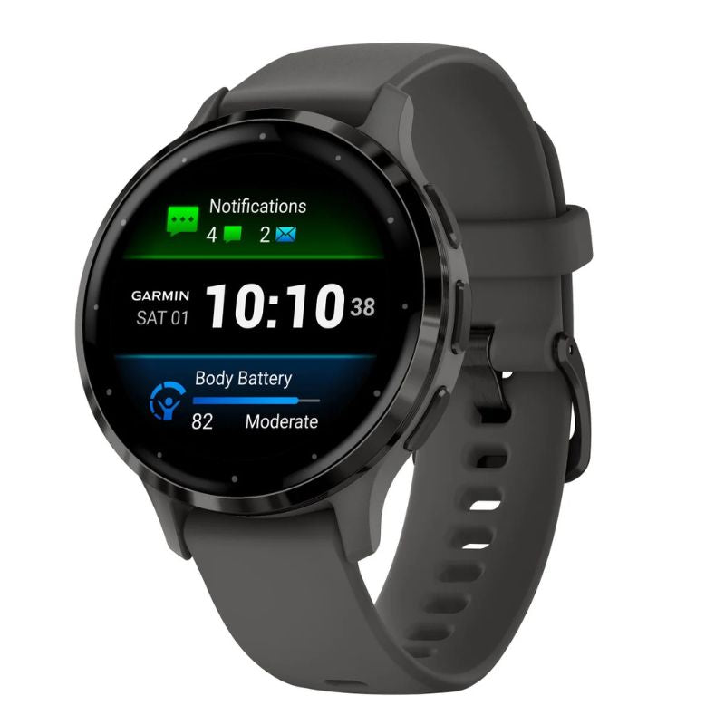 Garmin Venu 3S Golf/Lifestyle Smart Watch - 41mm Slate Pebble Gray 41mm
