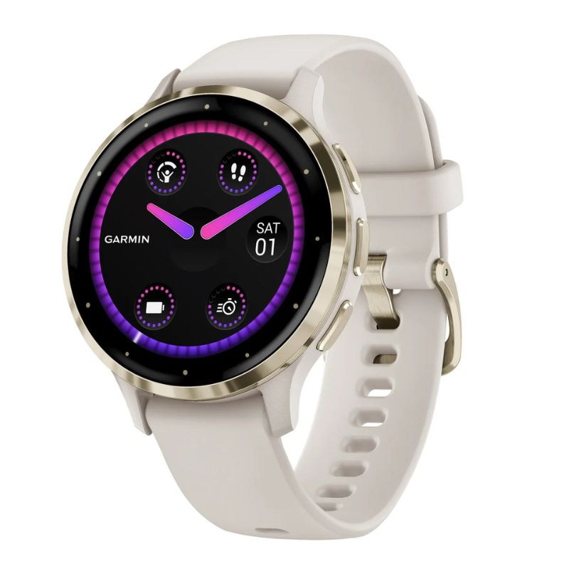Garmin Venu 3S Golf/Lifestyle Smart Watch - 41mm Soft Gold Ivory 41mm