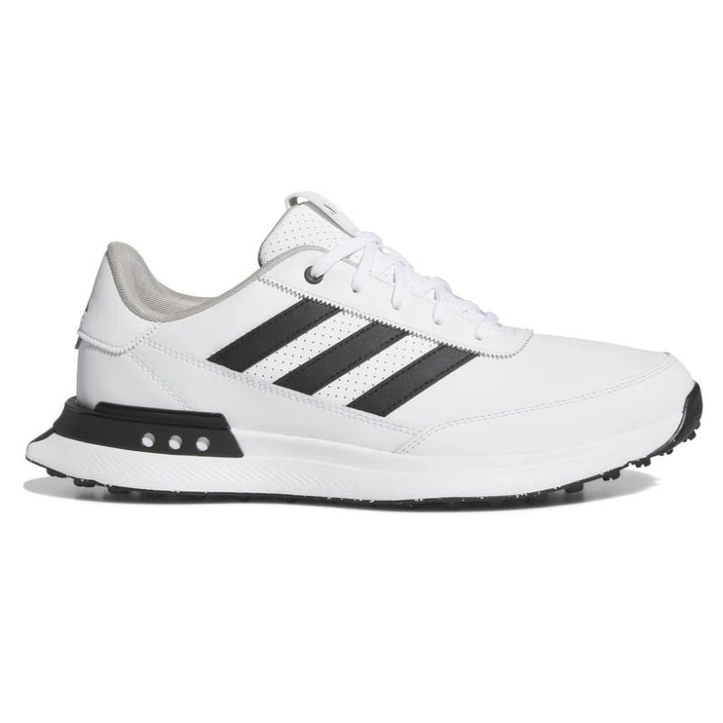 Adidas S2G 24 Leather Spikeless Golf Shoes Cloud White Core Black Grey Two Medium