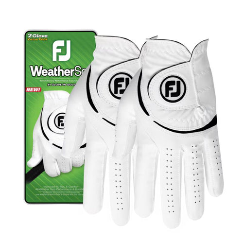 FootJoy WeatherSof 2-Pack Golf Glove - Buy 3 Gloves Get 1 Free White