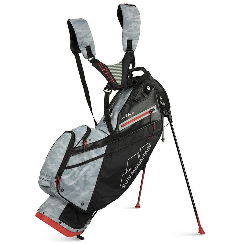 Sun Mountain 2022 4.5 LS 14-Way Stand Bag Black Grey Camo Red