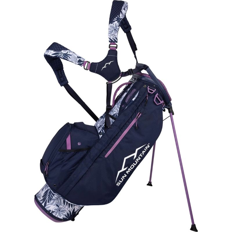 Sun Mountain 2025 Women&#39;s 3.5 LS Stand Bag Navy Violet Flower
