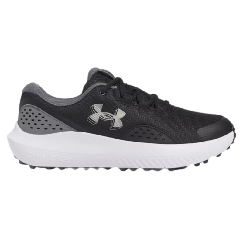 Under Armour Surge Golf Shoes Black Castlerock Metallic Gun Metal Medium