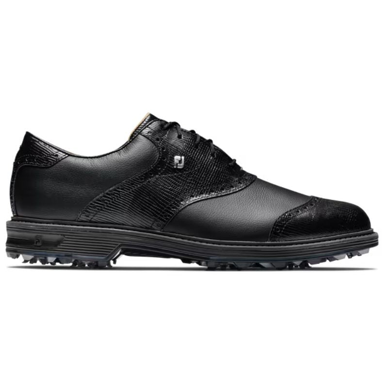 FootJoy Premier Spiked Golf Shoe - Wilcox Black Black Medium
