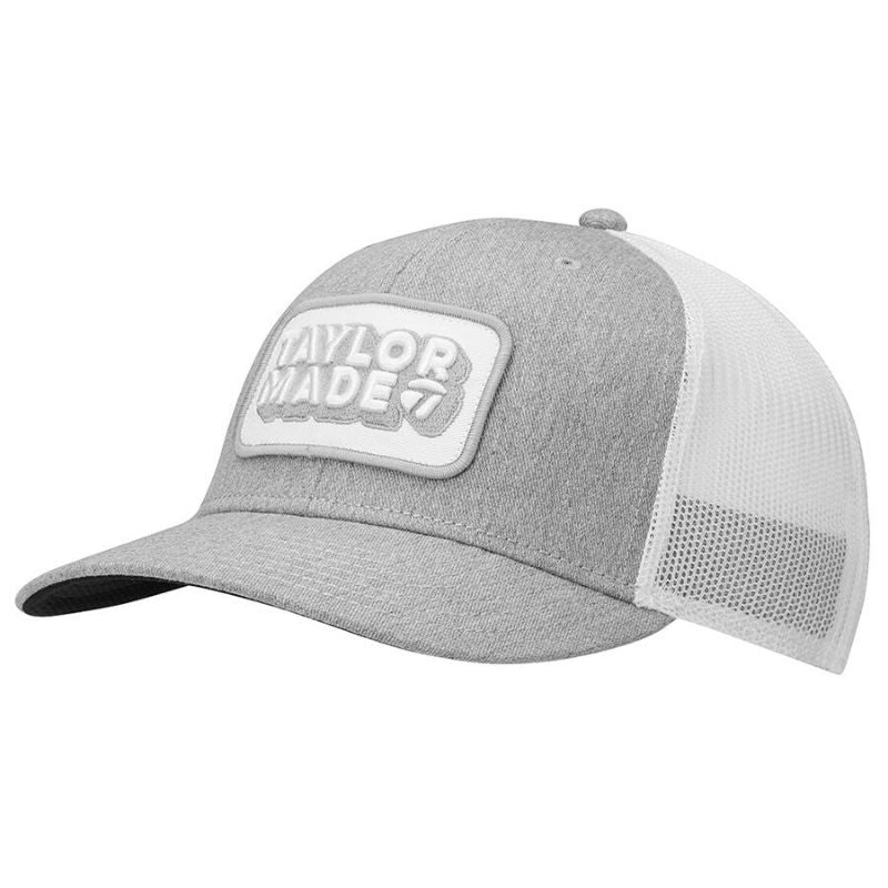 TaylorMade Retro Trucker Hat Grey White Regular