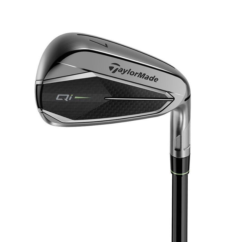 TaylorMade Qi10 Iron Set - 5-PW, AW - Gunmetal - Steel Steel - KBS Max MT Black 85