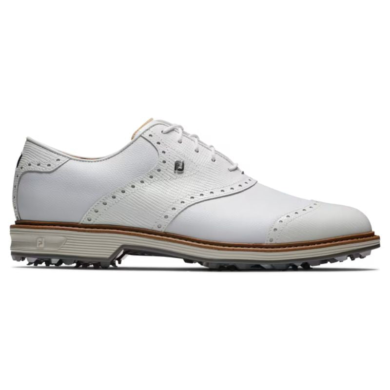 FootJoy Premier Spiked Golf Shoe - Wilcox White Lizard Print Medium