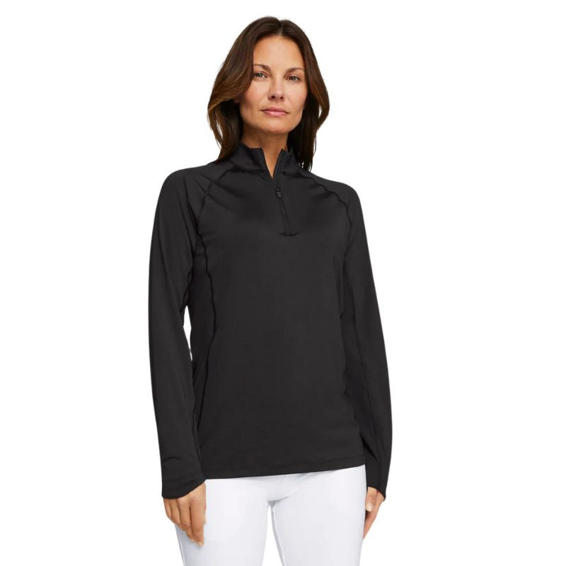 PUMA Women&#39;s YouV 1/4 Zip Sweater Black