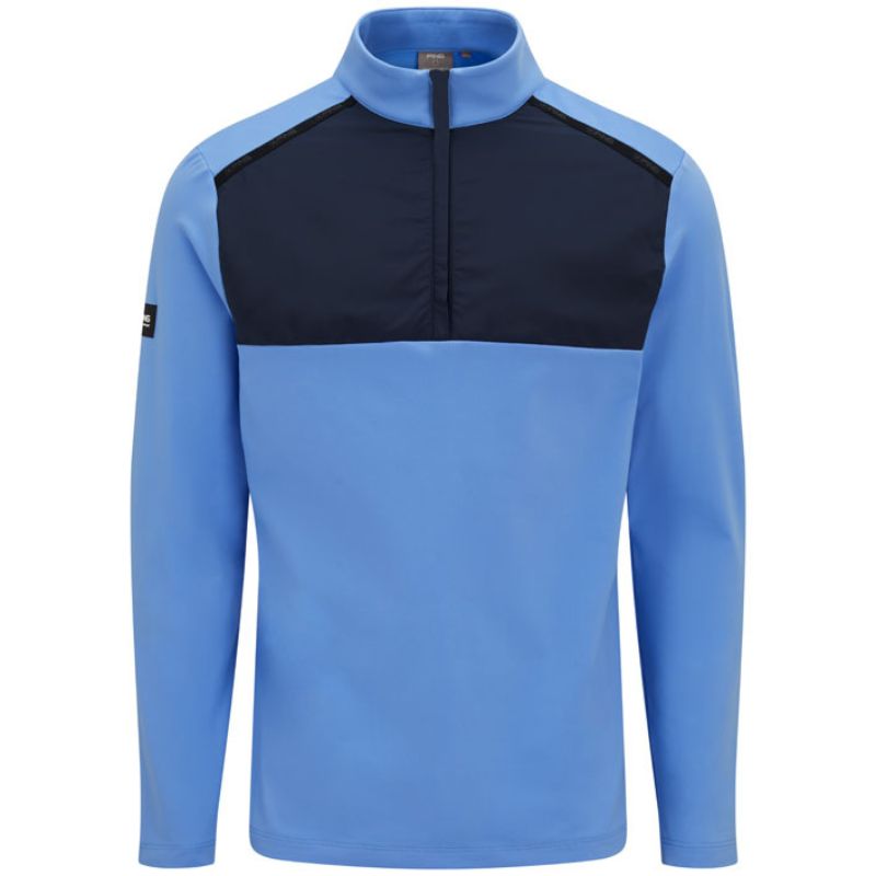 PING Keeton 1/2 Zip Sweater Cornflower Blue Navy