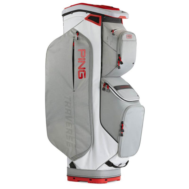 PING Traverse Cart Bag Dark Grey Red