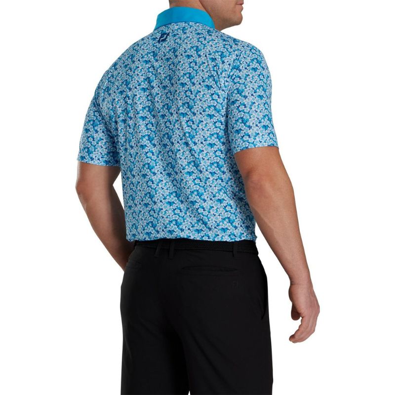 FootJoy Primrose Print Lisle Spread Collar Polo