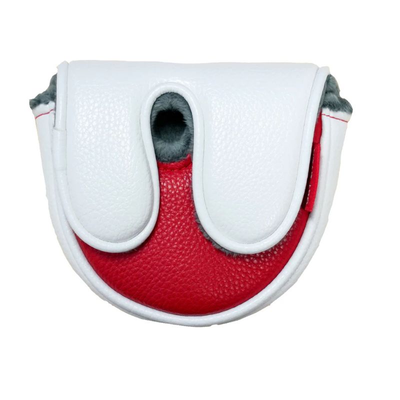 EVNROLL Center Shaft Mallet Headcover - Red &amp; White
