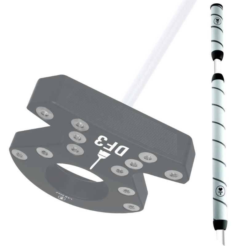 L.A.B. Golf DF3 Putter - Sweeper Charcoal (White ACCRA Long Shaft)