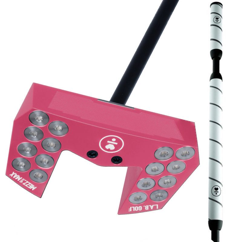 L.A.B. Golf MEZZ.1 MAX Putter - Sweeper - Adam Scott's Gamer (Thick Line Alignment) 45" Pink (Black Accra Shaft)