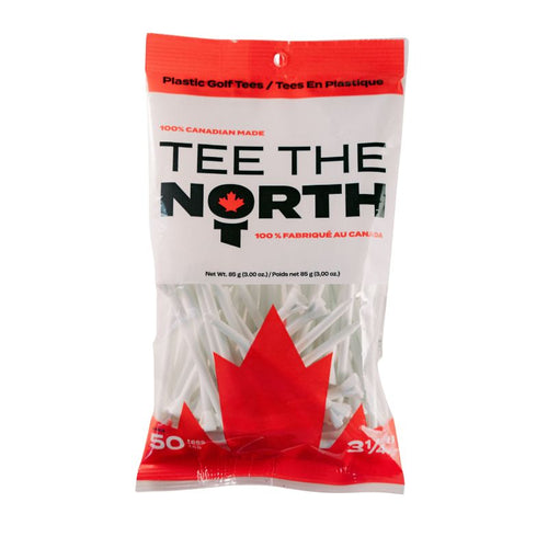Tee The North Canada Plastic Golf Tees - 3 1/4" - White (50pk) White 3 1 4"