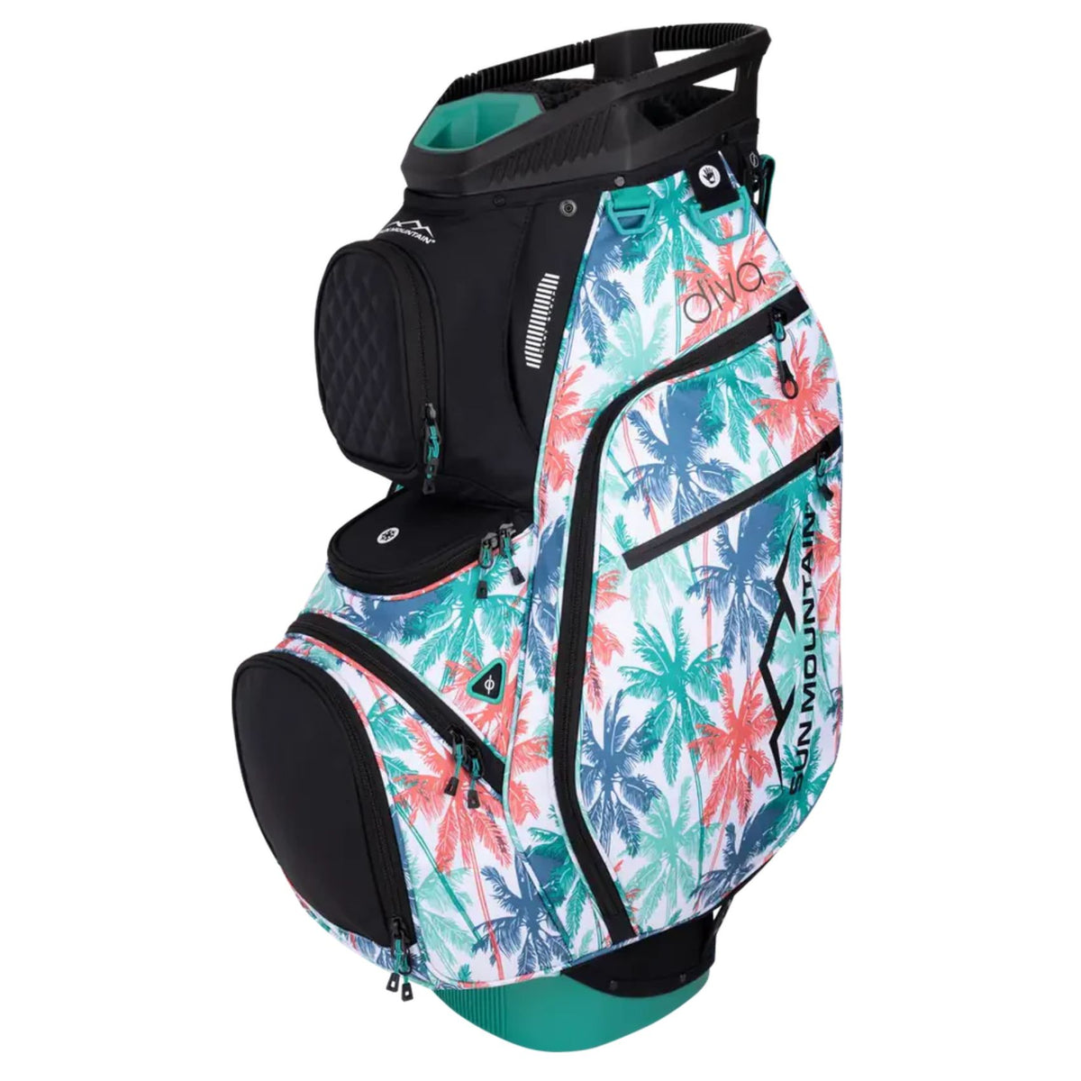 Sun Mountain Women&#39;s 2025 Diva Cart Bag Black Palm