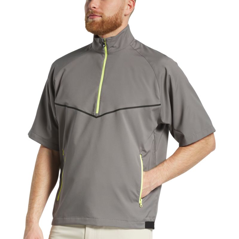 FootJoy Zephyr Short Sleeve Windshirt - Previous Season Style Charcoal