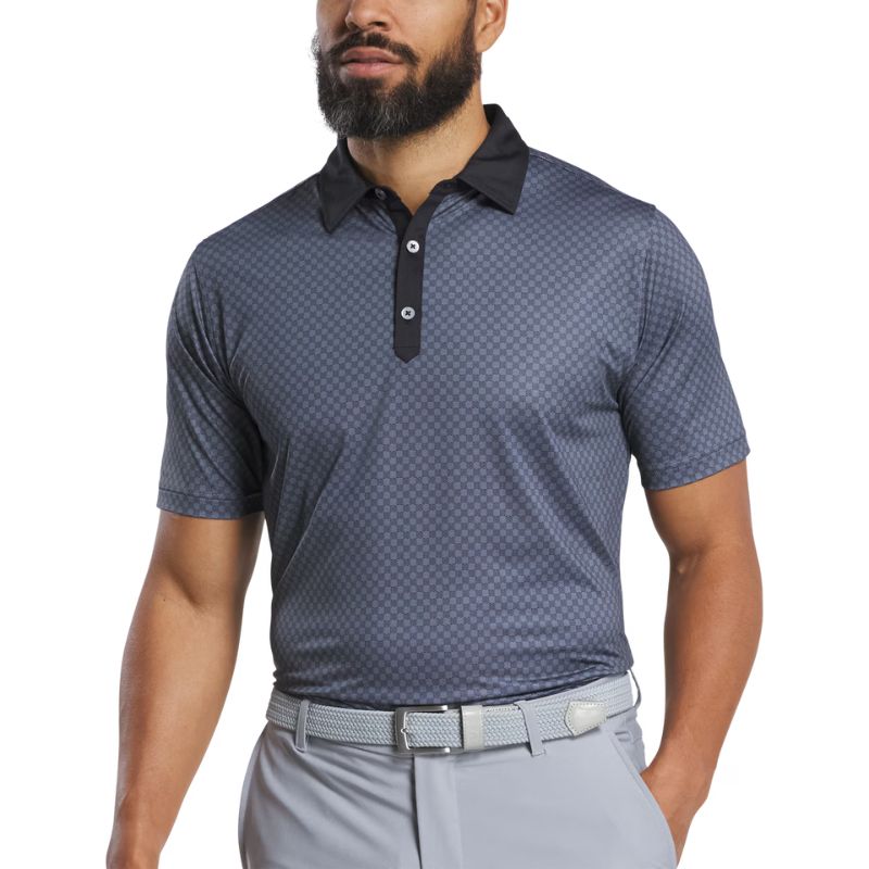 FootJoy Checker Lisle Polo Black