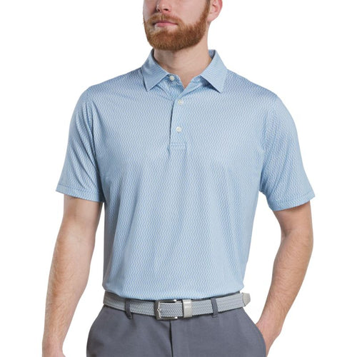 FootJoy Wiggle Lisle Polo Blue Jay Pistachio White