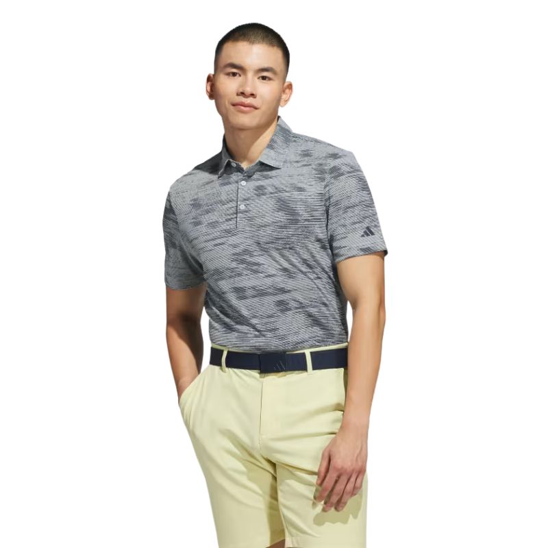 Adidas Ultimate365 Textured Mesh Polo Navy Grey