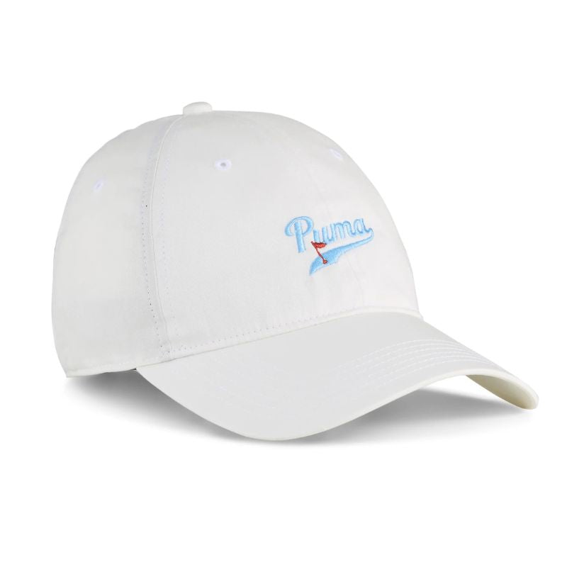 PUMA Women&#39;s Script Dad Golf Hat White OSFA