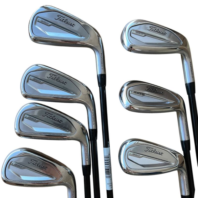 Titleist T350 3G Iron Set - 5-PW, GW - Graphite - Demo Right Senior Graphite - Mitsubishi Tensei AV Red AM2