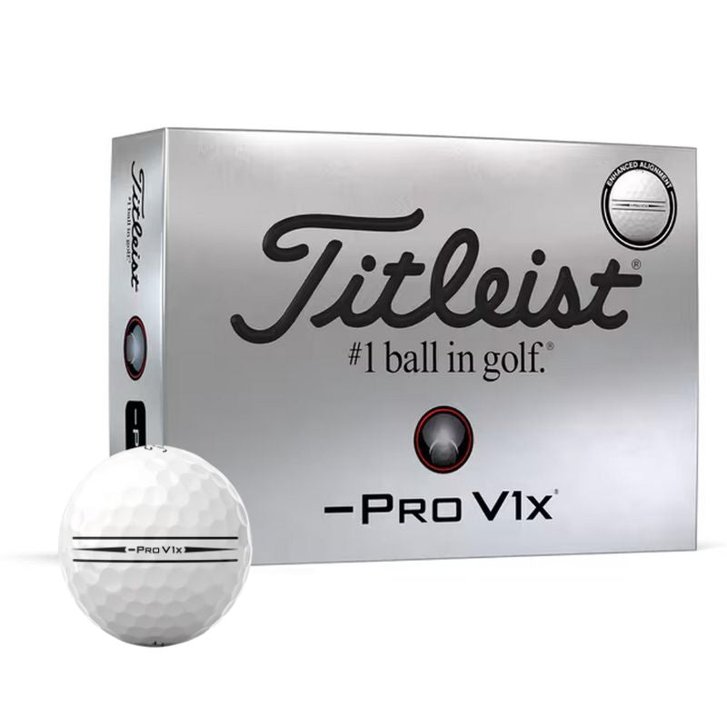 Titleist Pro V1x Left Dash Enhanced Alignment Golf Balls Black