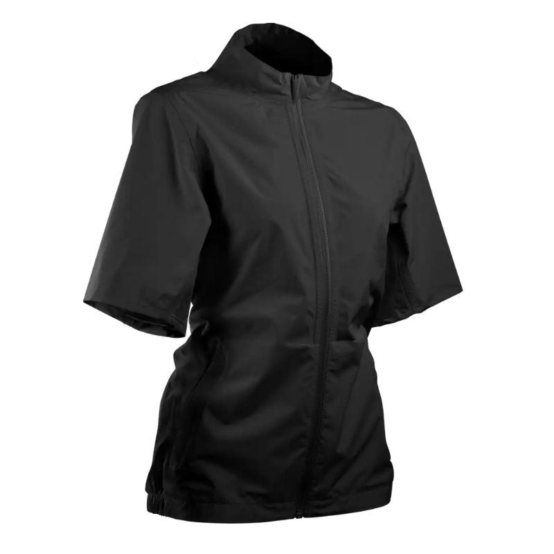 Sun Mountain Women&#39;s Monsoon Short Sleeve Rain Jacket Black