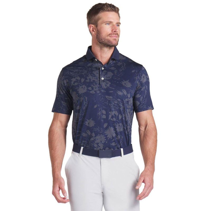 PUMA MATTR Rose Golf Polo Deep Navy Strong Gray